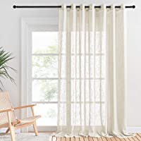 PONY DANCE Cortinas Visllo Verticales - Cortina Decoración con Ojales para Habitación- 1 Pieza- 254 x 260 CM- Beige